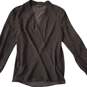 Adrianna Papell Polka Dot Dress shirt Medium